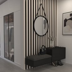 Ogledalo Grace na pasu 60 cm - črno