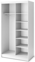 Eltap - loft - Garderobna omara z drsnimi vrati Biancco II z ogledalom - 120 cm