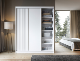 Eltap - loft - Garderobna omara z drsnimi vrati Biancco III z ogledalom - 180 cm