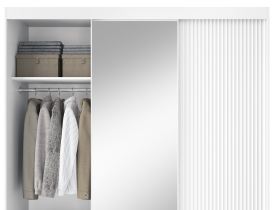Eltap - loft - Garderobna omara z drsnimi vrati Biancco III z ogledalom - 180 cm