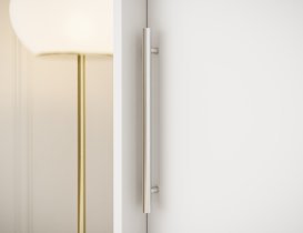 Eltap - loft - Garderobna omara z drsnimi vrati Estantte II z ogledalom - 150 cm - bela
