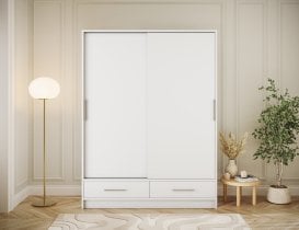 Eltap - loft - Garderobna omara z drsnimi vrati Estantte II - 150 cm - bela