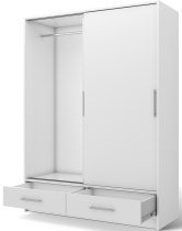 Eltap - loft - Garderobna omara z drsnimi vrati Estantte II - 150 cm - bela