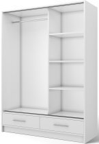 Eltap - loft - Garderobna omara z drsnimi vrati Estantte II - 150 cm - bela