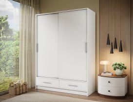 Eltap - loft - Garderobna omara z drsnimi vrati Estantte II - 150 cm - bela