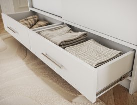 Eltap - loft - Garderobna omara z drsnimi vrati Estantte II - 150 cm - bela