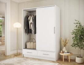 Eltap - loft - Garderobna omara z drsnimi vrati Estantte II - 150 cm - bela