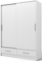 Eltap - loft - Garderobna omara z drsnimi vrati Estantte II - 150 cm - bela