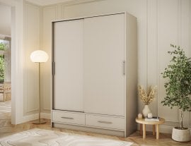 Garderobna omara z drsnimi vrati Estantte II - 150 cm - kašmir