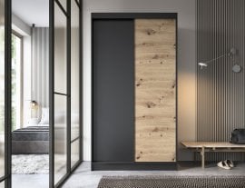 Garderobna omara z drsnimi vrati Esville II - 120 cm