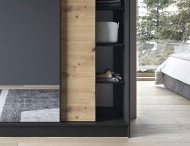Eltap - loft - Garderobna omara z drsnimi vrati Esville III z ogledalom - 180 cm