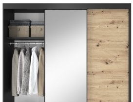 Eltap - loft - Garderobna omara z drsnimi vrati Esville III z ogledalom - 180 cm