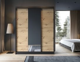 Eltap - loft - Garderobna omara z drsnimi vrati Esville III z ogledalom - 180 cm