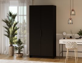 Garderobna omara Mirtillo 100 cm - črna
