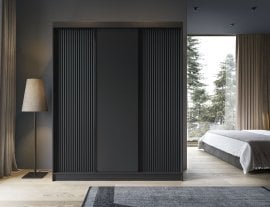 Garderobna omara z drsnimi vrati Prescco III - 180 cm