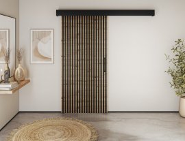 Drsna medsobna vrata Tauricio - 96 cm - črna/hrast