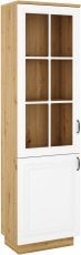 Vitrina Flawia - hrast artisan/bela 60 cm WHAR 2D 