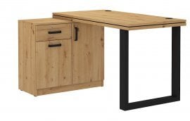 Pisalna miza s komodo Malta - hrast artisan 140 AR/AR/AR