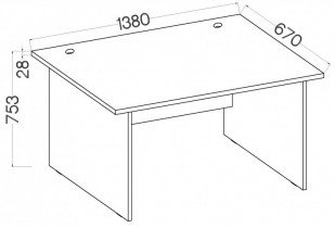 Stolarz-Lempert - Pisalna miza Malta - svetlo siva 170 LG