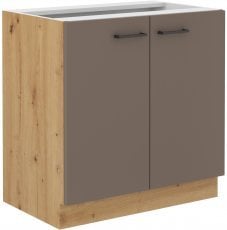 Spodja omara Bolonia - hrast artisan/tartuf siva - 80 cm D 2F BB