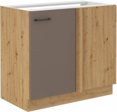 Spodnja kotna omara Bolonia - hrast artisan/tartuf siva - 105 cm ND 1F BB