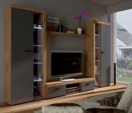 TV regal Rumba XL - grafit/ hrast lefkas RUMBAXLGRDL01