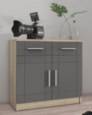 Komoda Paris -  grafit/hrast artisan GR 2F2S