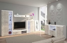 Dnevna soba Rumba - svetlo siva/bela