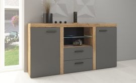 Komoda Rumba - grafit/hrast lefkas RUMBAGRDL20 2F 2S