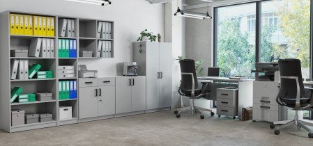 Stolarz-Lempert - Omara s predali Malta - svetlo siva 107 LG/LG 2F