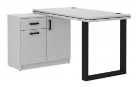 Pisalna miza s komodo Malta - svetlo siva 140 LG/LG/LG