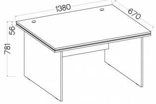 Stolarz-Lempert - Pisalna miza Malta - svetlo siva 180 LG