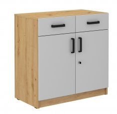 Spodnja omara Malta - svetlo siva/hrast artisan 105 LG/AR 2F2S