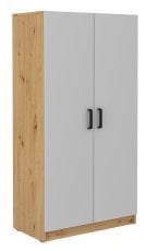 Omara z obešalniki Malta - svetlo siva/hrast artisan 108 LG/AR 2F