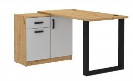 Stolarz-Lempert - Pisalna miza s komodo Malta - svetlo siva/hrast artisan 130 LG/AR/AR