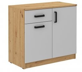Komoda Malta 820 - svetlo siva/hrast artisan 820 LG/AR  2F1S