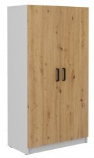 Omara z obešalniki Malta - hrast artisan/svetlo siva 108 AR/LG2F