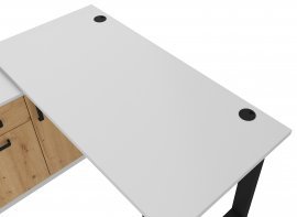 Stolarz-Lempert - Pisalna miza s komodo Malta - hrast artisan/svetlo siva 130 AR/LG/LG