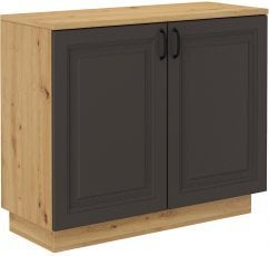 Komoda Flawia - hrast artisan/ grafit 100 cm GRAR 2D