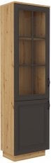 Vitrina Flawia - hrast artisan/grafit 60 cm GRAR 60 2D 