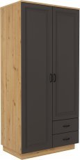 Garderobna omara Flawia - hrast artisan/grafit 120 cm GRAR 2D2S