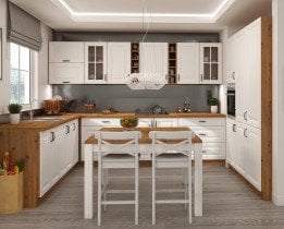 Stolarz-Lempert - Spodnja kotna omara Stilo - bela/hrast artisan - 90x90 cm ND 2F BB