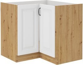 Spodnja kotna omara Stilo - bela/hrast artisan - 90x90 cm ND 2F BB