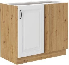 Spodnja kotna omara Stilo - bela/hrast artisan - 105 cm ND 1F BB