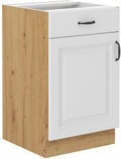 Spodnja omara Stilo - bela/hrast artisan - 50 cm D 1F 1S 