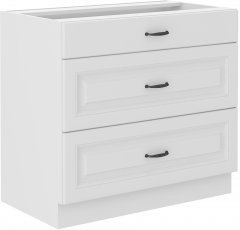 Spodnja omara Stilo - bela - 80 cm D 3S BB