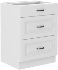 Spodnja omara s predali Stilo - bela - 60 cm D 3S BB