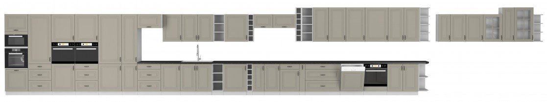 Stolarz-Lempert - Zgornja omara Stilo - сlaygrey/bela - 30 G-108 1F