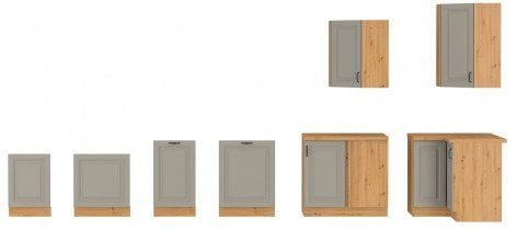 Stolarz-Lempert - Zgornja omara Stilo - сlaygrey/hrast artisan - 40 G-108 1F