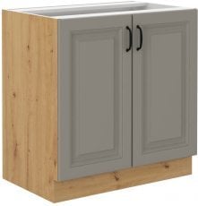 Spodnja omara Stilo - сlaygrey/hrast artisan - 80 cm D 2F BB